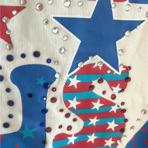 FANTASTIC FAWN White Fringe USA Graphic Tee S M L - Picture 8 of 8